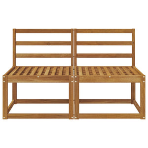 2er Set Outdoor Mittelsofa Akazie Massivholz