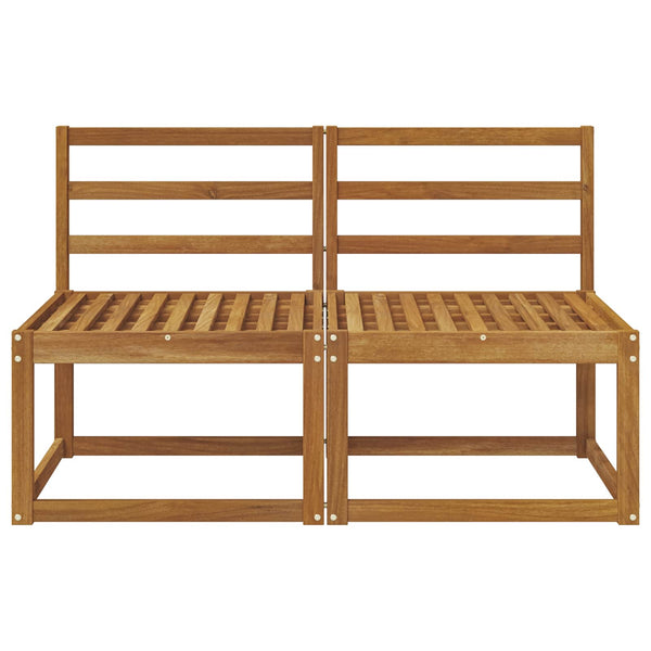2er Set Outdoor Mittelsofa Akazie Massivholz