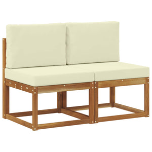 2er Set Akazie Outdoor Mittelsofa