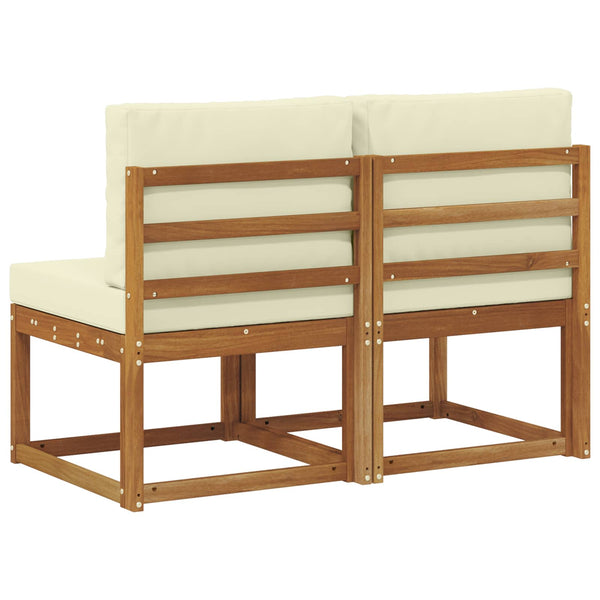 2er Set Akazie Outdoor Mittelsofa
