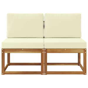 2er Set Akazie Outdoor Mittelsofa
