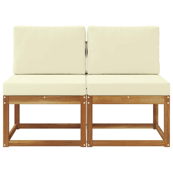 2er Set Akazie Outdoor Mittelsofa