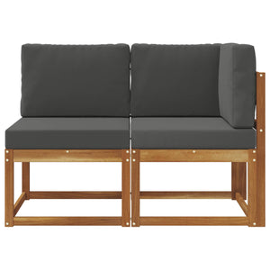 vidaXL Canapé d'angle et d'extérieur 2 pcs Naturel et anthracite