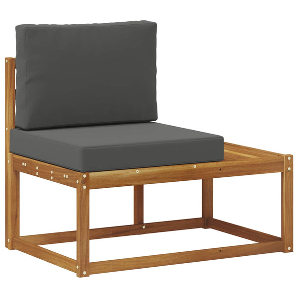 Outdoor End Sofa Akazie mit Kissen
