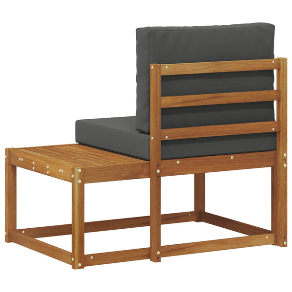 Outdoor End Sofa Akazie mit Kissen