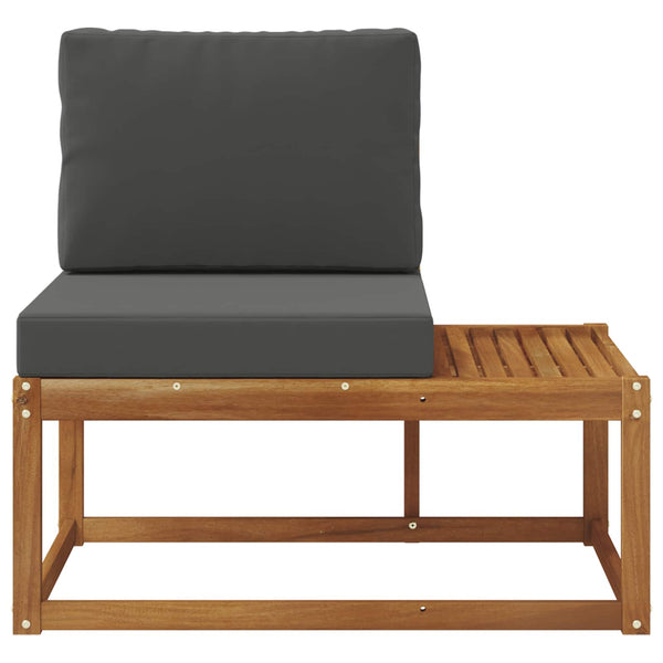Outdoor End Sofa Akazie mit Kissen