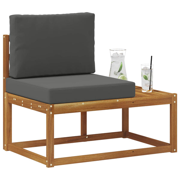 Outdoor End Sofa Akazie mit Kissen