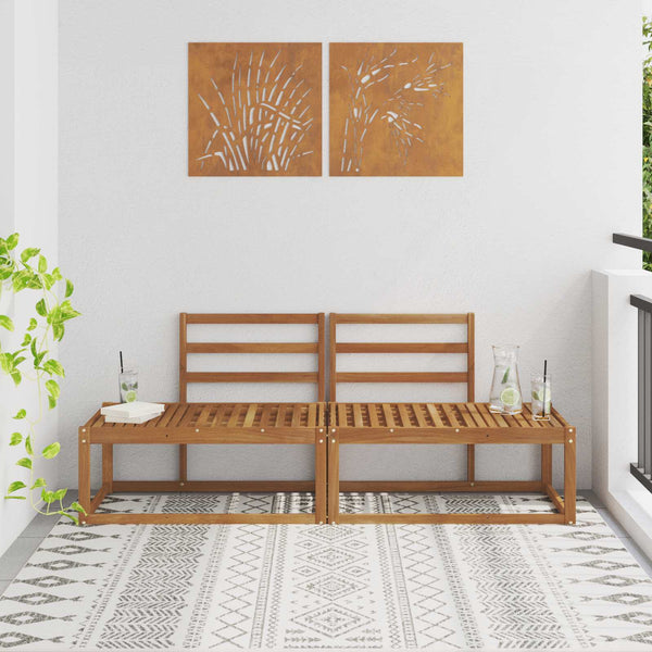 Outdoor End Sofa 2er-Set Akazie