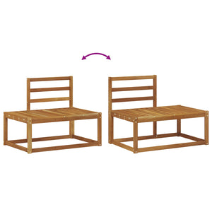 Outdoor End Sofa 2er-Set Akazie
