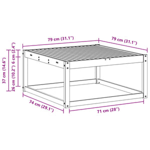 Akazienholz Outdoor Tisch 79x79 cm