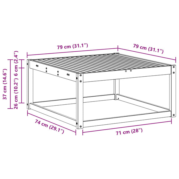 Akazienholz Outdoor Tisch 79x79 cm