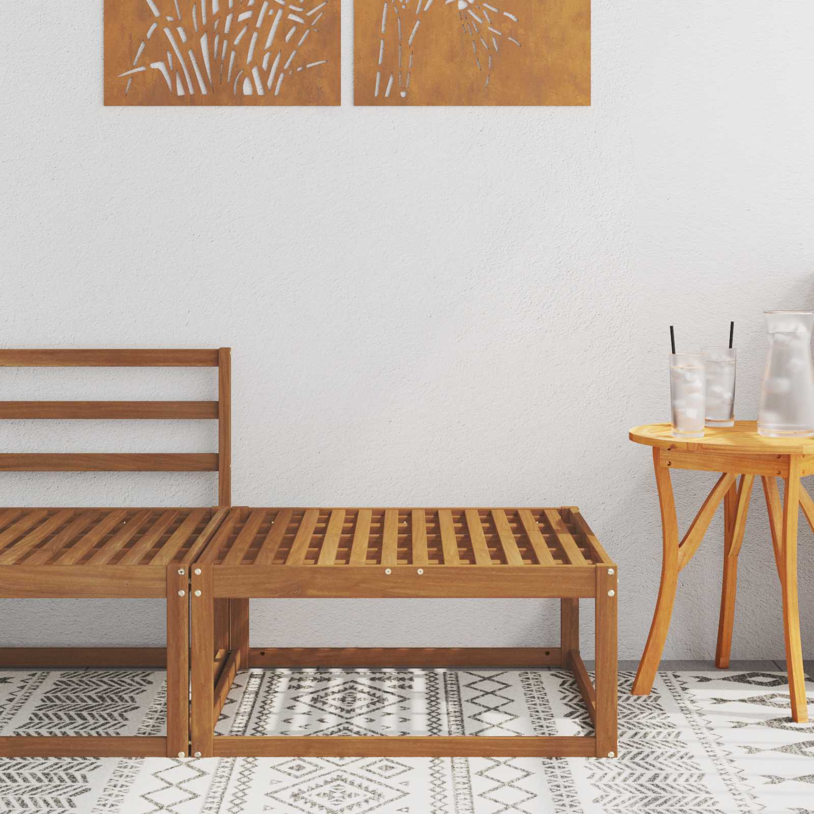 Akazie Outdoor Fußhocker 79x79 cm