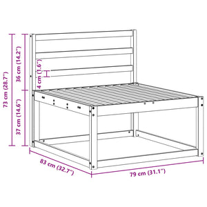 Akazie Massivholz Outdoor Mittelsofa