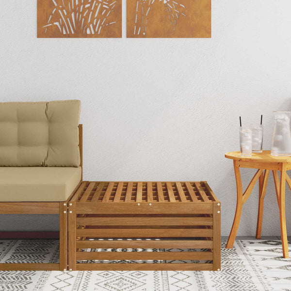 Outdoor-Fußhocker Akazie Massivholz 79x79 cm