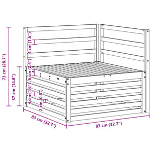 Outdoor Ecksofa Akazie Massivholz