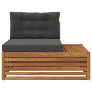 vidaXL Canapé d'angle d'extérieur Naturel 115 x 83 x 73 cm Bois d'acacia massif