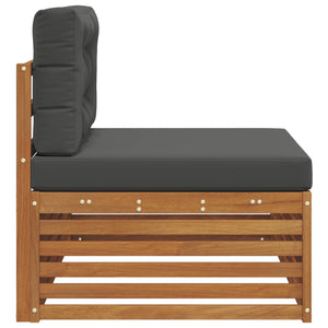 vidaXL Canapé d'angle d'extérieur Naturel 115 x 83 x 73 cm Bois d'acacia massif