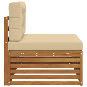 Outdoor Endsofa 3er Set Akazie Natur Beige