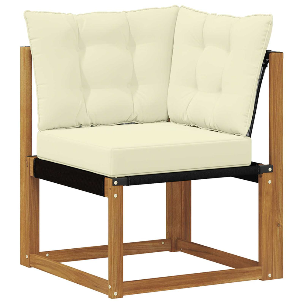 Outdoor Ecksofa Akazie Massivholz Natur