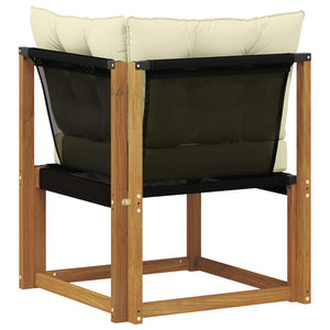 Outdoor Ecksofa Akazie Massivholz Natur
