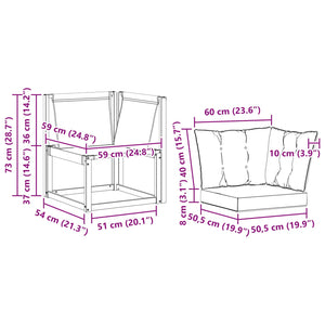 Outdoor Ecksofa Akazie Massivholz Natur