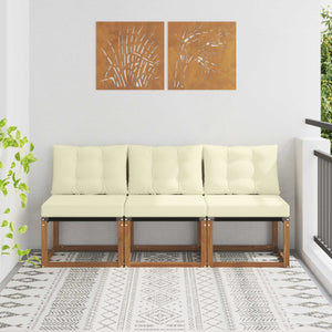 3er Outdoor Mittelsofa Gartenmöbel