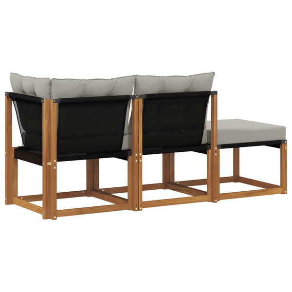 Outdoor Lounge Sofa Set, 3-teilig, Hellgrau