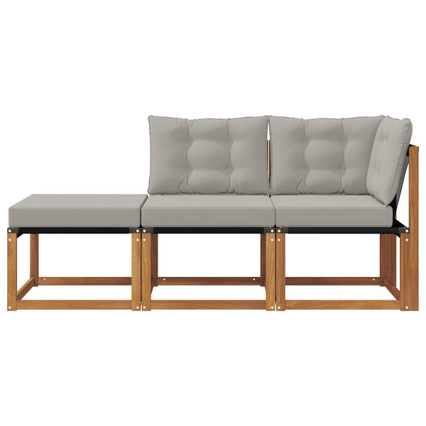 Outdoor Lounge Sofa Set, 3-teilig, Hellgrau