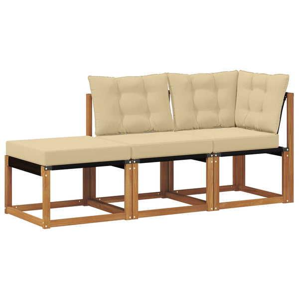 3-teiliges Outdoor-Schnittsofa Natur Beige