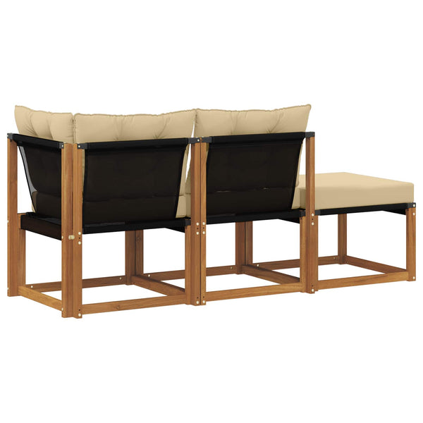 3-teiliges Outdoor-Schnittsofa Natur Beige