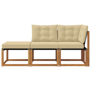 3-teiliges Outdoor-Schnittsofa Natur Beige