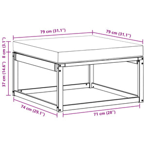 Akazie Outdoor Hocker Massivholz Natur