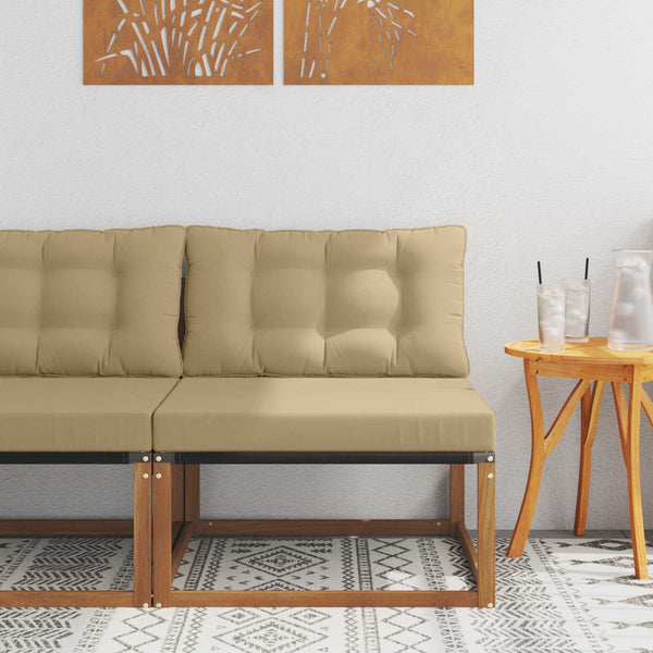 Akazie Massivholz Gartensofa Element