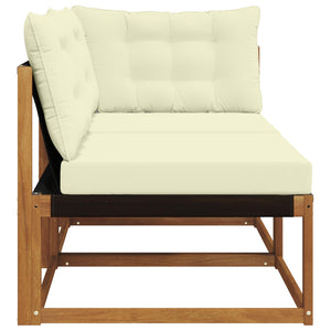 Modulares Gartensofa aus Akazienholz mit Kissen