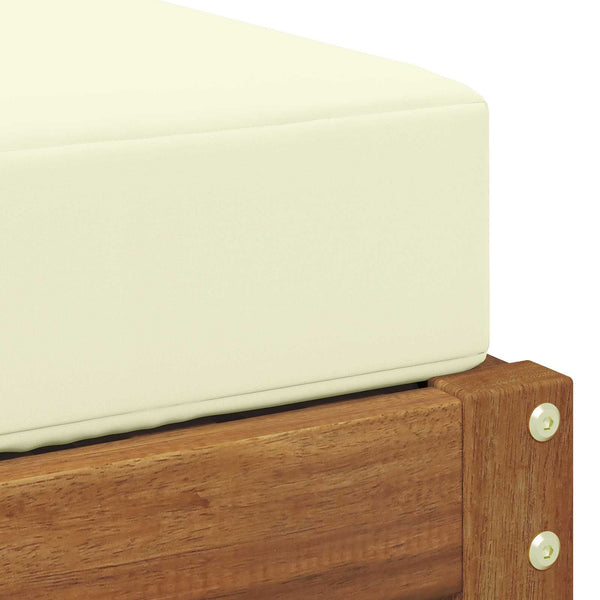 Akazie Outdoor Hocker Bank Massivholz Natur