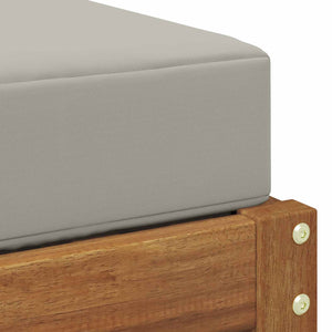 vidaXL Banc de Rangement avec Coussin Naturel et Gris Clair 43 x 43 x 37 cm