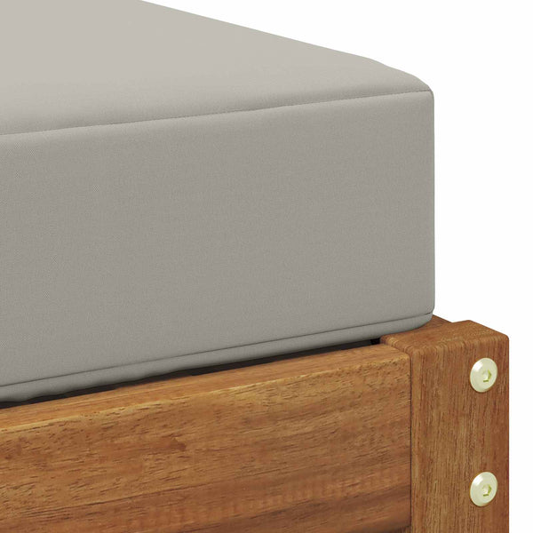 vidaXL Banc de Rangement avec Coussin Naturel et Gris Clair 43 x 43 x 37 cm