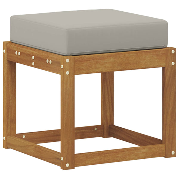 vidaXL Banc de Rangement avec Coussin Naturel et Gris Clair 43 x 43 x 37 cm