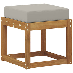 vidaXL Banc de Rangement avec Coussin Naturel et Gris Clair 43 x 43 x 37 cm