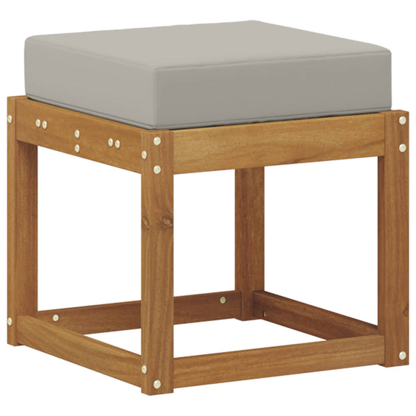 vidaXL Banc de Rangement avec Coussin Naturel et Gris Clair 43 x 43 x 37 cm