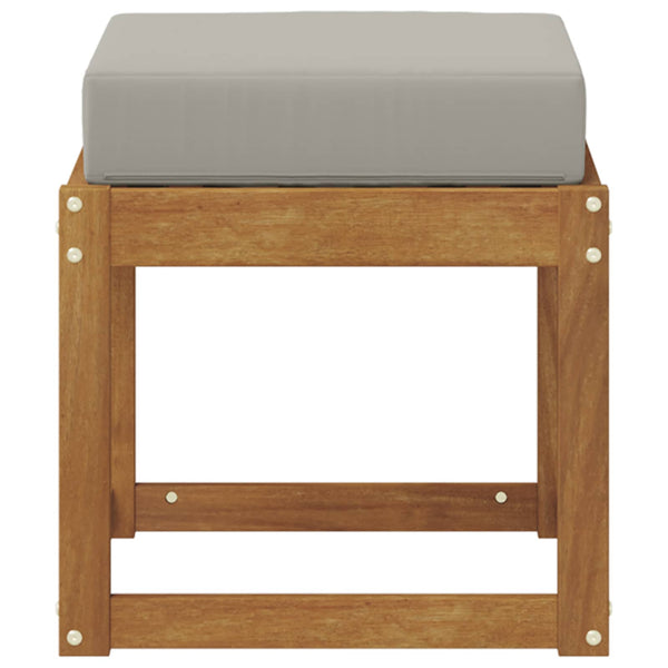 vidaXL Banc de Rangement avec Coussin Naturel et Gris Clair 43 x 43 x 37 cm