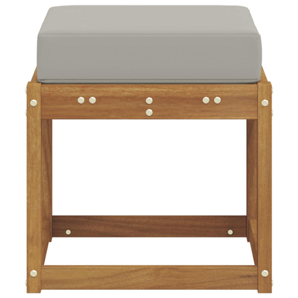 vidaXL Banc de Rangement avec Coussin Naturel et Gris Clair 43 x 43 x 37 cm