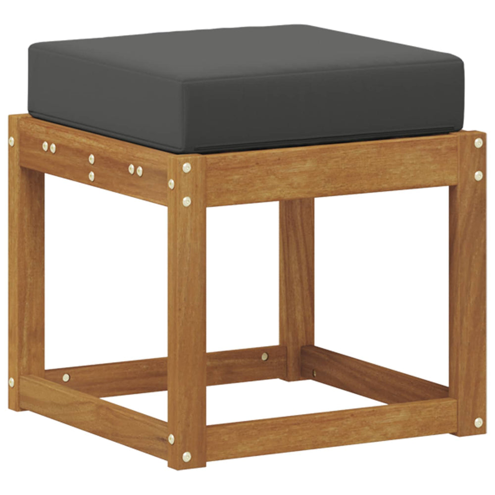 Hocker Bank mit Kissen Natur Anthrazit