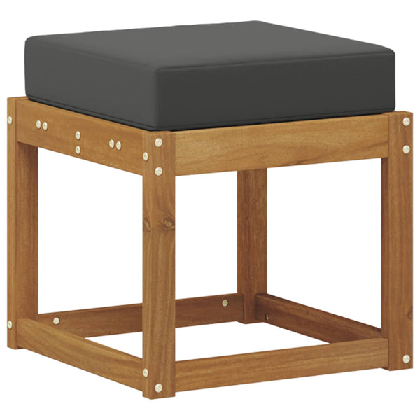 Hocker Bank mit Kissen Natur Anthrazit