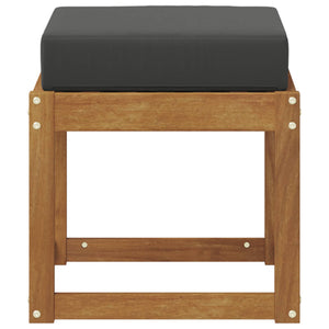 Hocker Bank mit Kissen Natur Anthrazit
