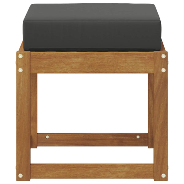 Hocker Bank mit Kissen Natur Anthrazit