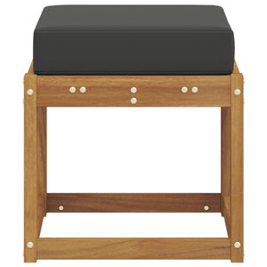 Hocker Bank mit Kissen Natur Anthrazit