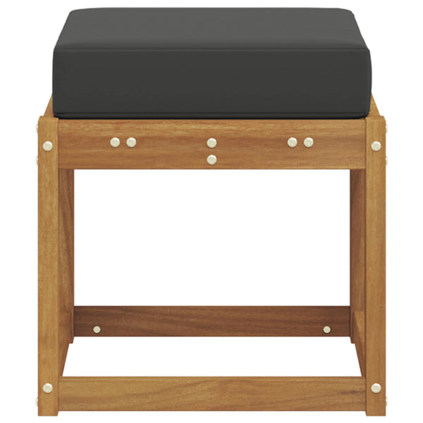 Hocker Bank mit Kissen Natur Anthrazit