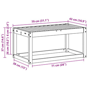 Akazienholz Outdoor Hocker Bank