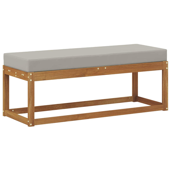 Hocker Bank mit Kissen, Natur/Hellgrau
